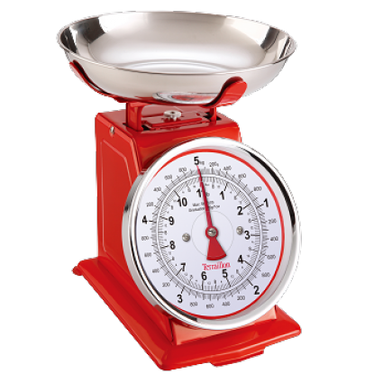 Balance de cuisine mécanique rouge 5 kg Mathon 